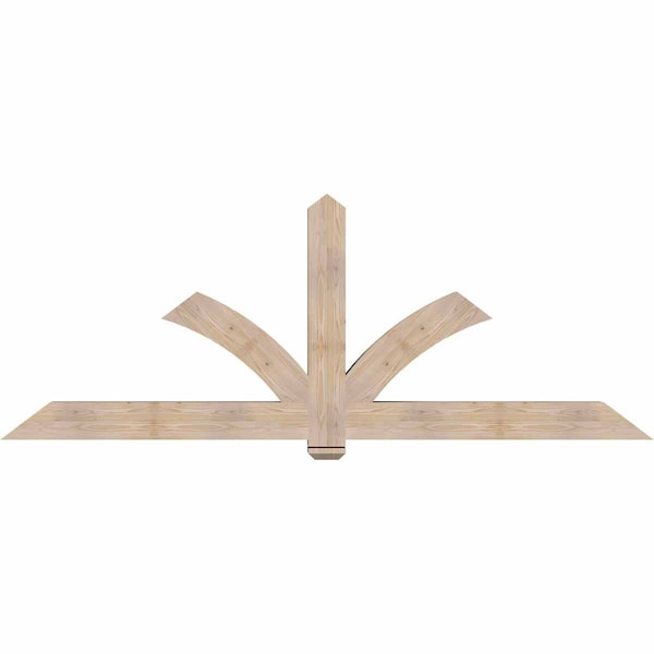Ekena Millwork Redmond Smooth Timber Gable Bracket, Douglas Fir, 96"W x 36"H x 5 1/2"D x 5 1/2"F, 9/12 Pitch GBW096X36X0606RED00SDF - main